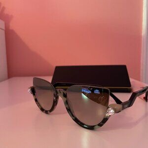 Pre OWNED Fendi Silver Tortoise FF 0138/S Sunglasses
